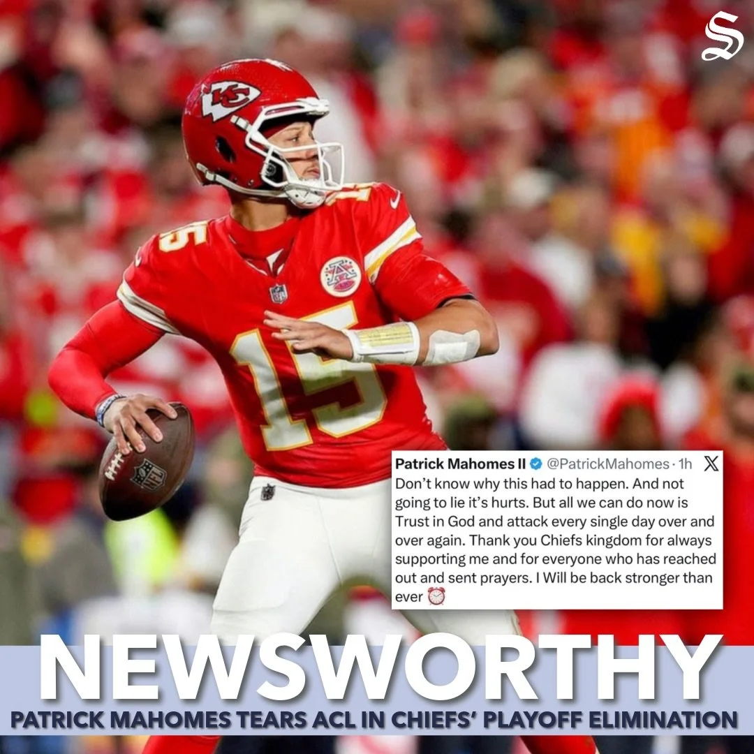 🗞️ WHAT WE KNOW
Patrick Mahomes suffered a torn ACL in his left knee late in the Chiefs&rsquo; 16&ndash;13 loss to the Chargers. An MRI confirmed the injury, ending his 2025 season and officially eliminating Kansas City from playoff contention.

📌 
