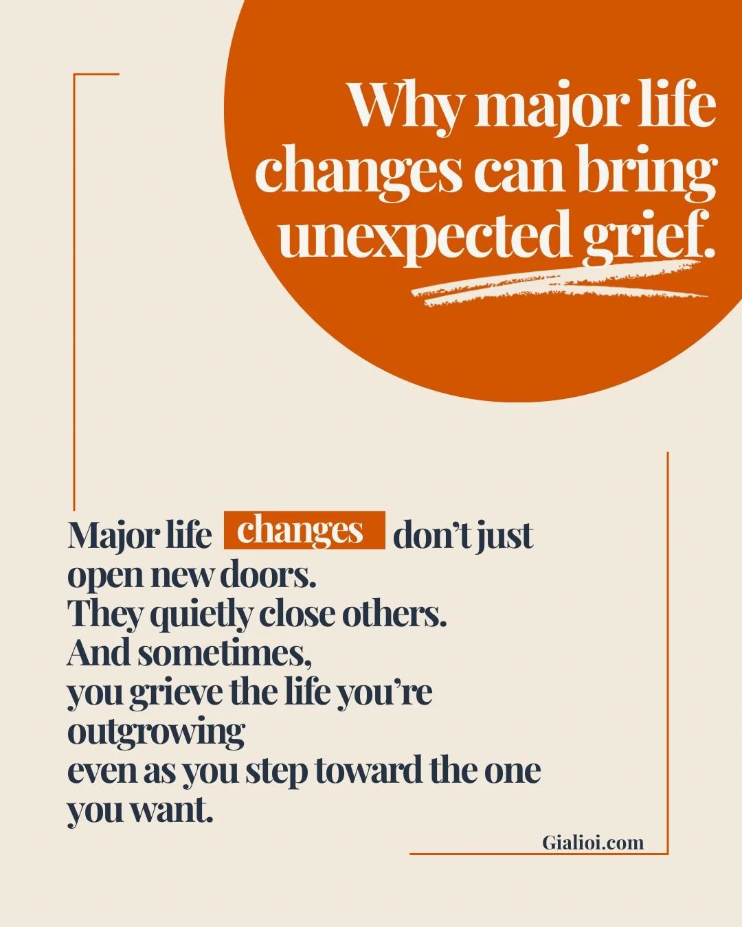 Major life transitions are often framed as something to celebrate: a new relationship, a move, a career shift, a divorce&hellip; and while these moments can bring relief, clarity, or even excitement; they can also bring something people don&rsquo;t e