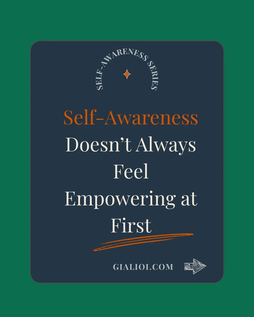 Self-awareness is often sold that&rsquo;s something that will immediately make you feel grounded, clear, and in control.💕 The truth is, it feels to stabilizing before it feels empowering. ✨ When you begin to see yourself more clearly, you cannot mov