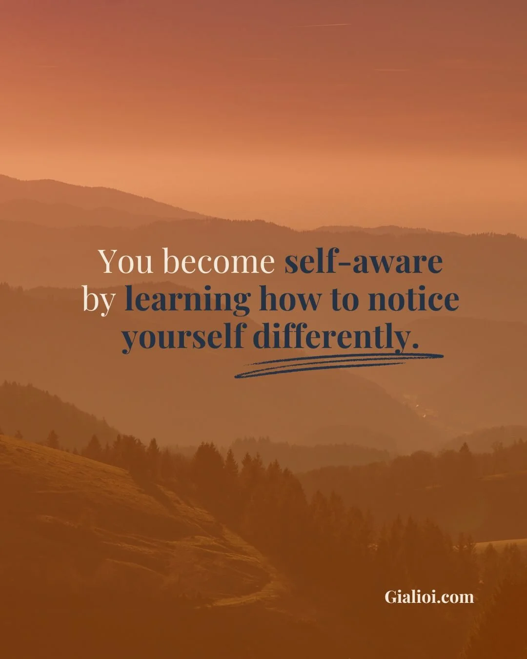 You don&rsquo;t become self-aware by thinking more. You become self-aware by learning how to notice yourself differently. You can identify your patterns, know your triggers, and understand where they come from, and still feel stuck. Awareness by itse