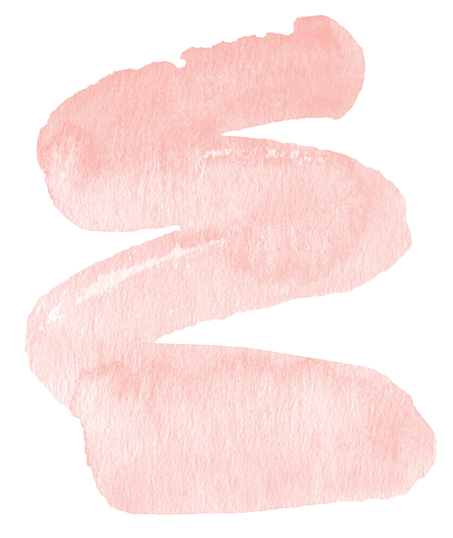 Abstract pink brush stroke on a white background.
