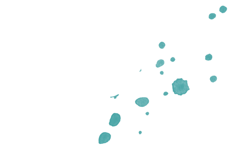 Map of Japan with blue dots indicating specific locations or points of interest