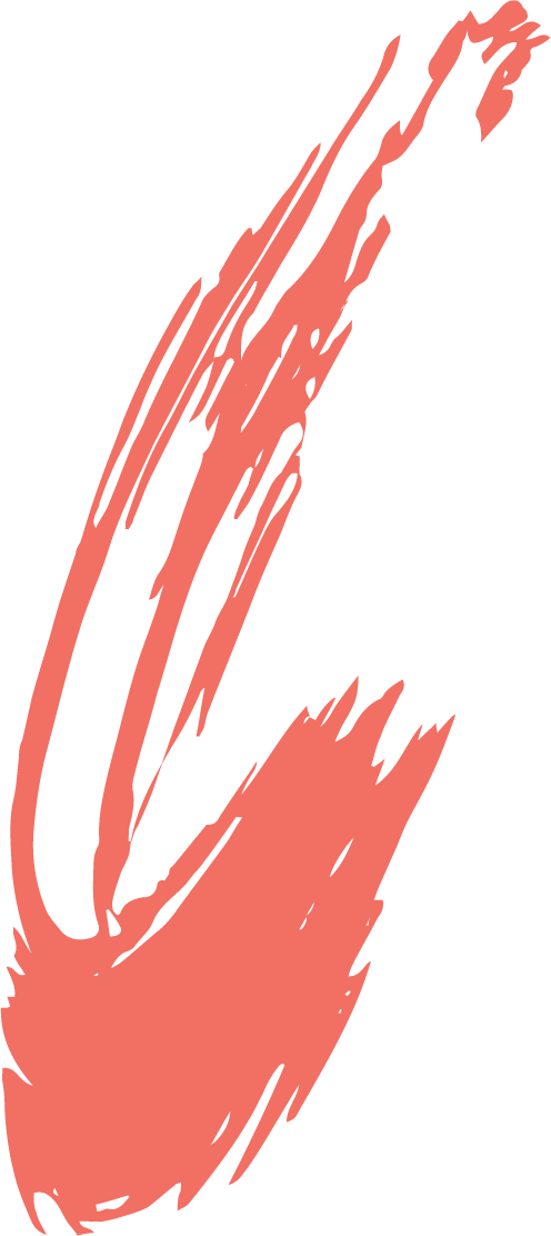 Abstract red brushstroke on a black background.