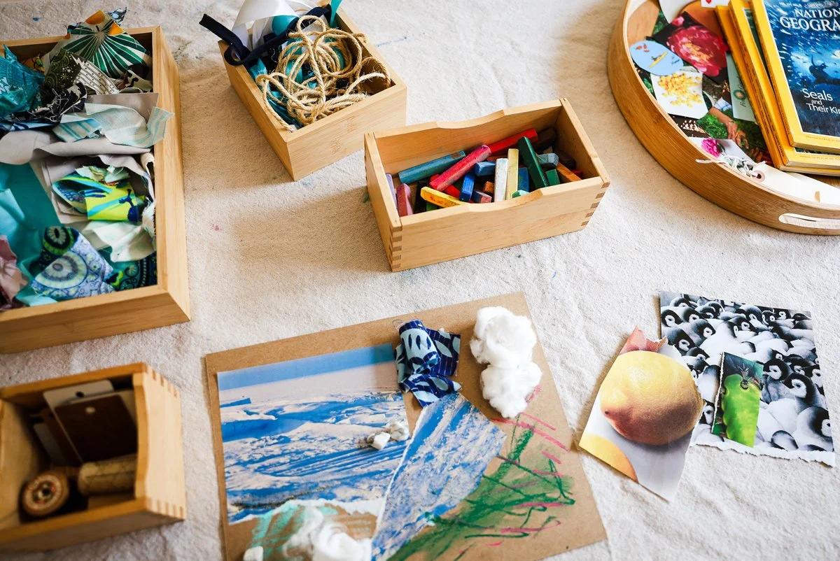 Child painting with watercolors during art class at Shine Art Studio Edmonton