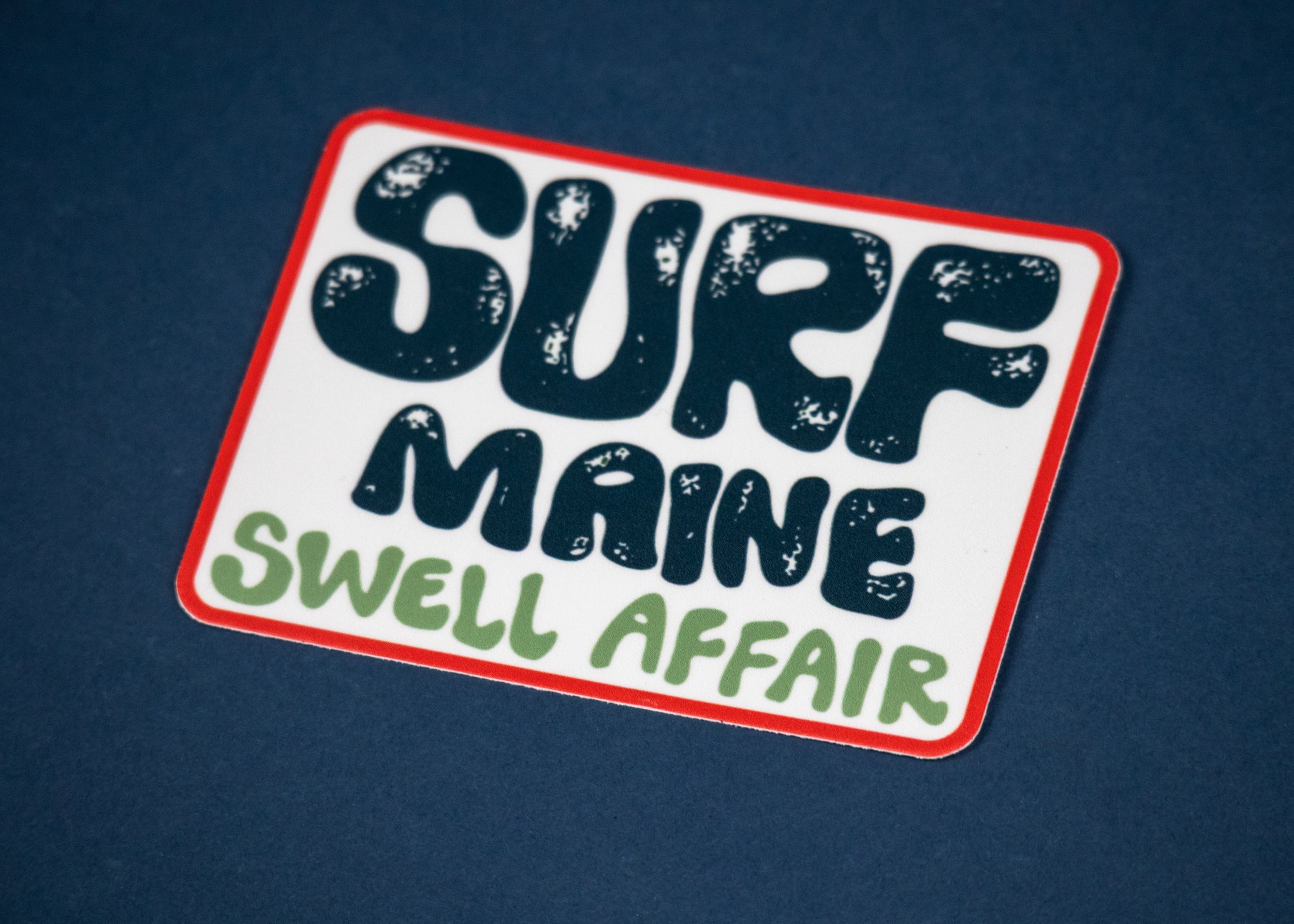 surf maine surfing sticker
