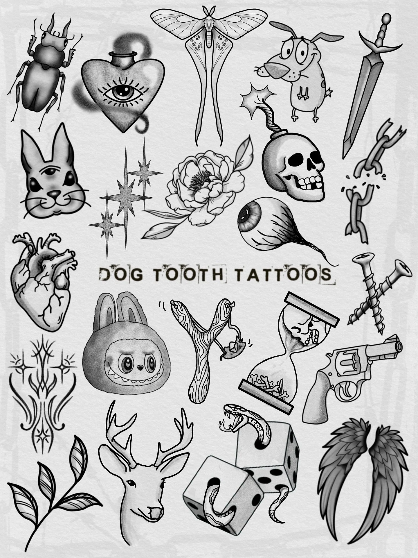 ⚡️i&rsquo;ll be offering these designs for ONLY $75, WITH a buy two get one half off deal😎 roughly 2x3&rdquo; black and grey! these rates will ONLY be available for the rest of August and September (August availability is dwindling so dm!) 
*$50 dep