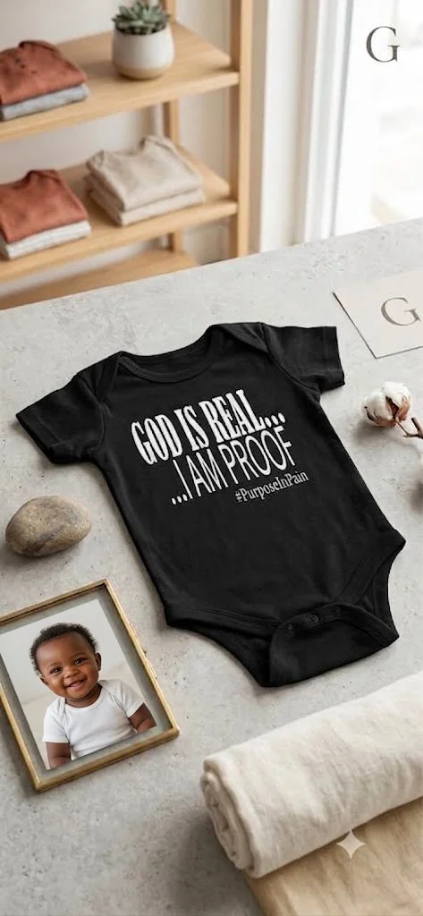 God is Real Onesie Black