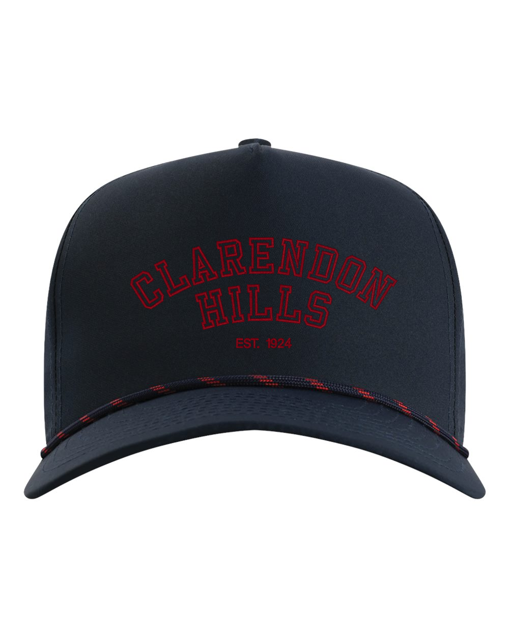 Clarendon Hills - Maroon on Navy Rope Hat .png