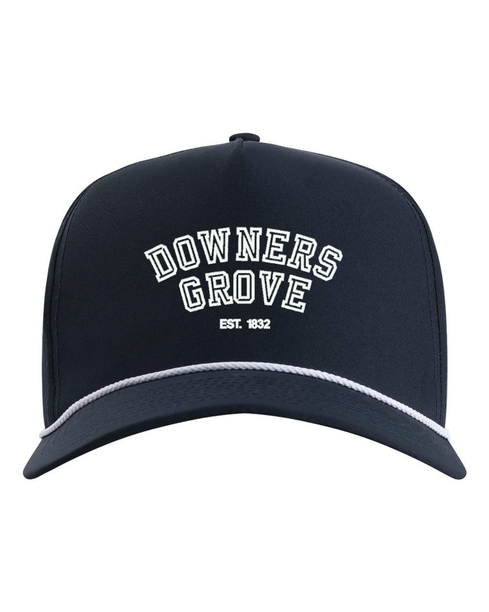 Downers Grove- White on Navy Rope hat.png