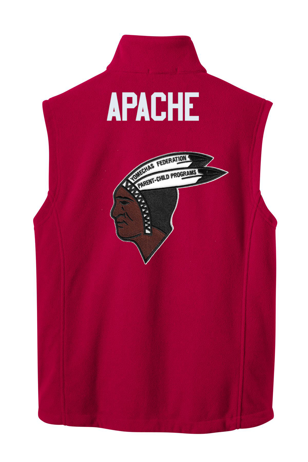 Dad's Vest - Red - including APACHE letters & patches applied