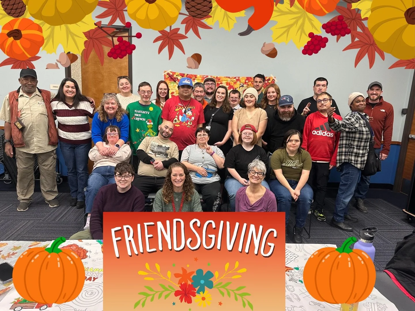 Celebrating one of our favorite traditions, Friendsgiving with the incredible clients, and DSPs who all make NW Friends Inclusion feel like family.

We are so thankful for this community, for the laughter shared, the memories made, and the inclusion 