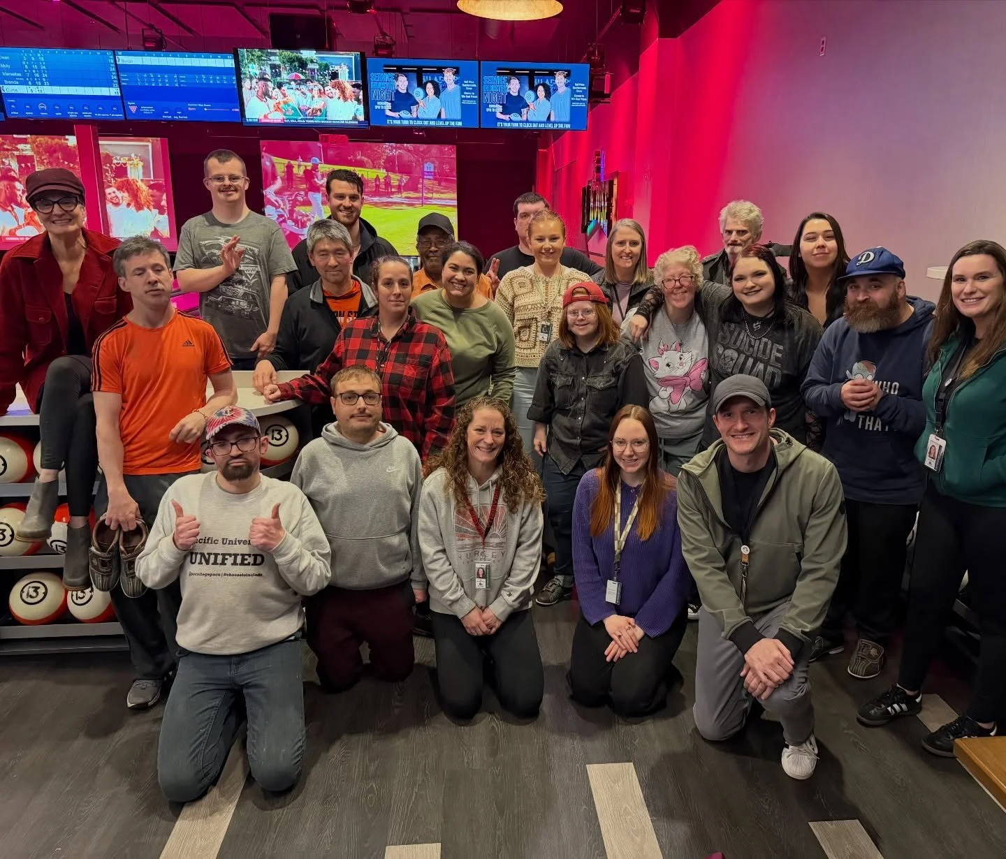 One of our favorite activities, bowing at King Pins! 🎳