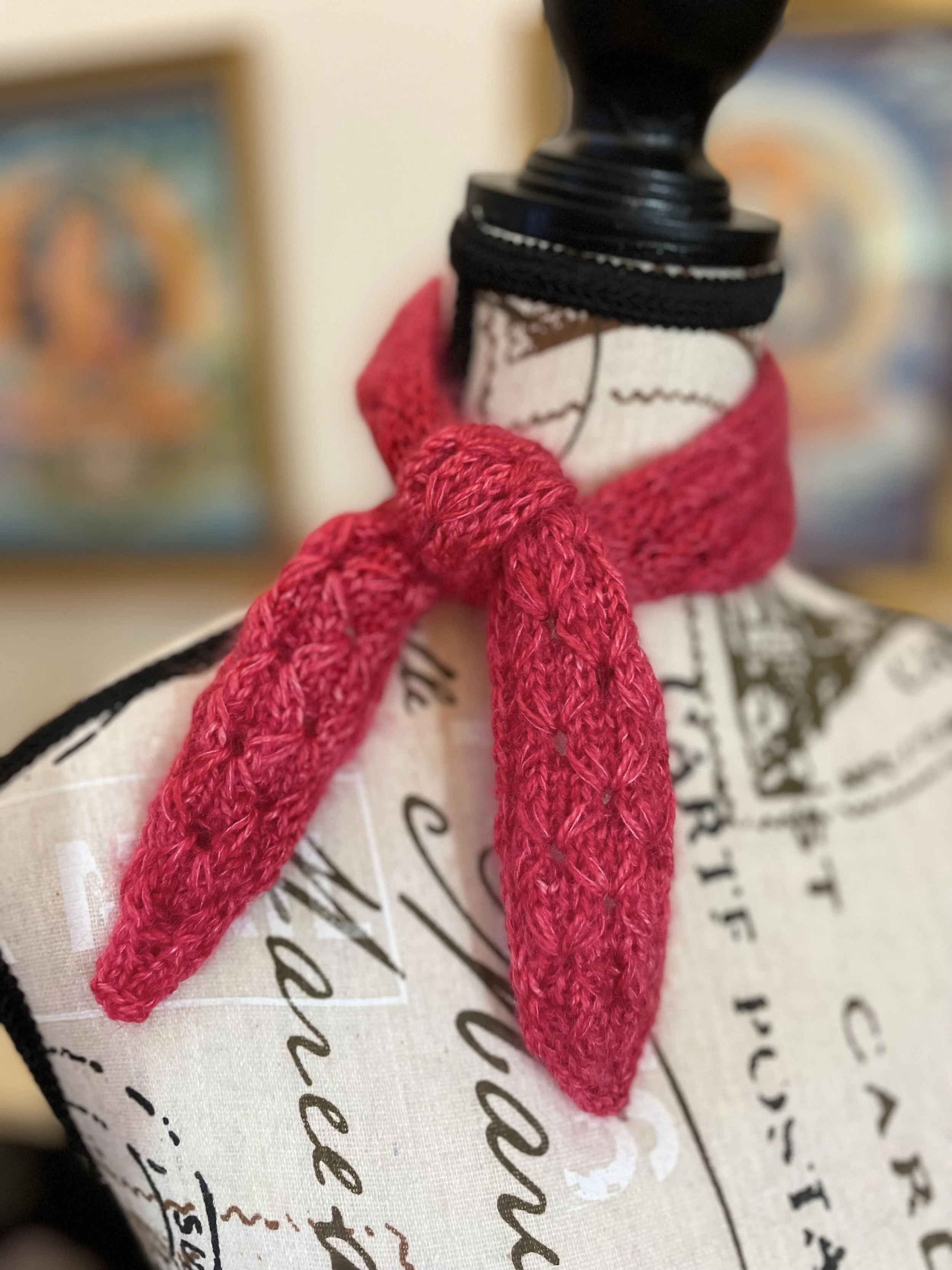 Star Jasmine Mini Scarf (Berry Pink)