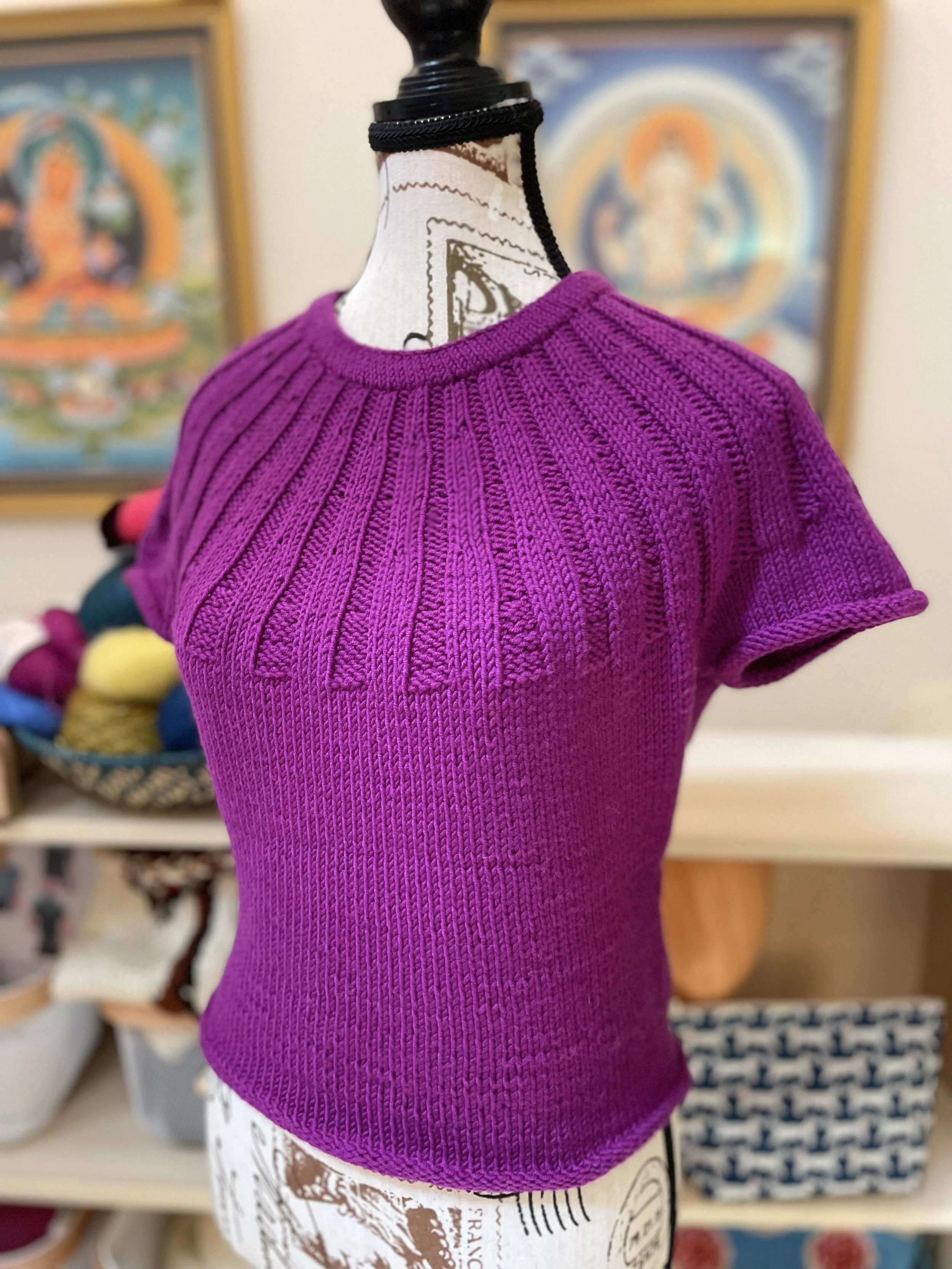Sunray Yoke Summer Shirt (Raspberry Jam)