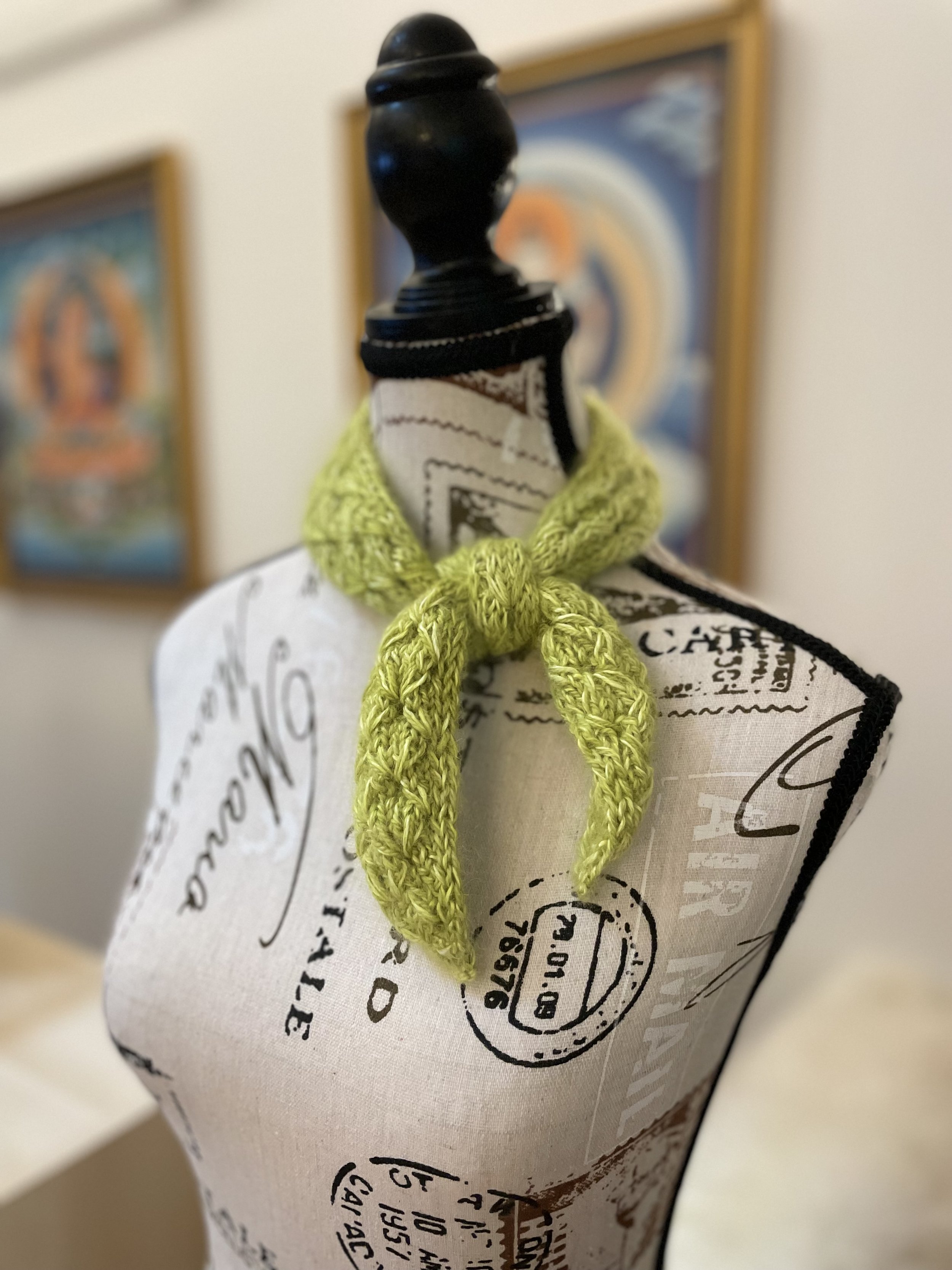 Star Jasmine Mini Scarf (Lime)
