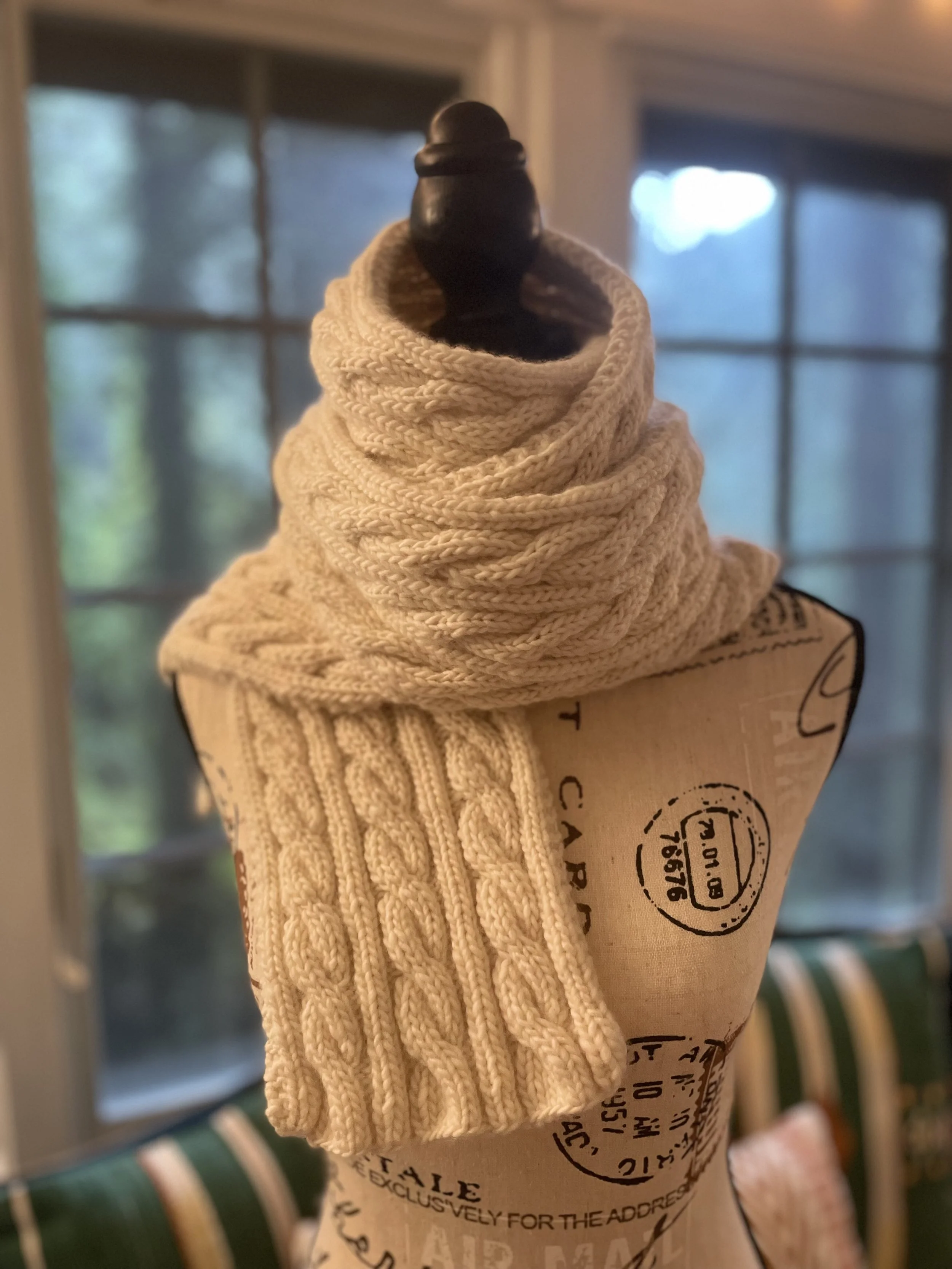 Irish Hiking Scarf (Cream)