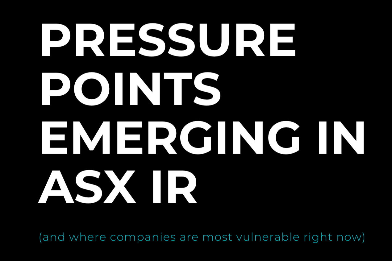 Pressure Points in Emerging Investor Relations
