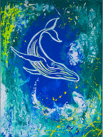 Whale (2017)
30”x40” - Acrylic on canvas, covered with resin