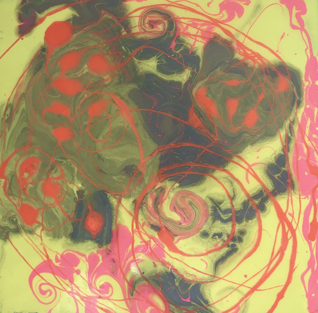 Spiral Galaxy (2019)
18”x18" - Acrylic, resin and glow in dark pigment on canvas
$125
