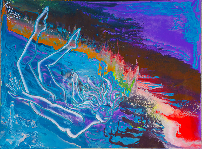 Dive (2017)
30”x40” - Acrylic and resin on canvas