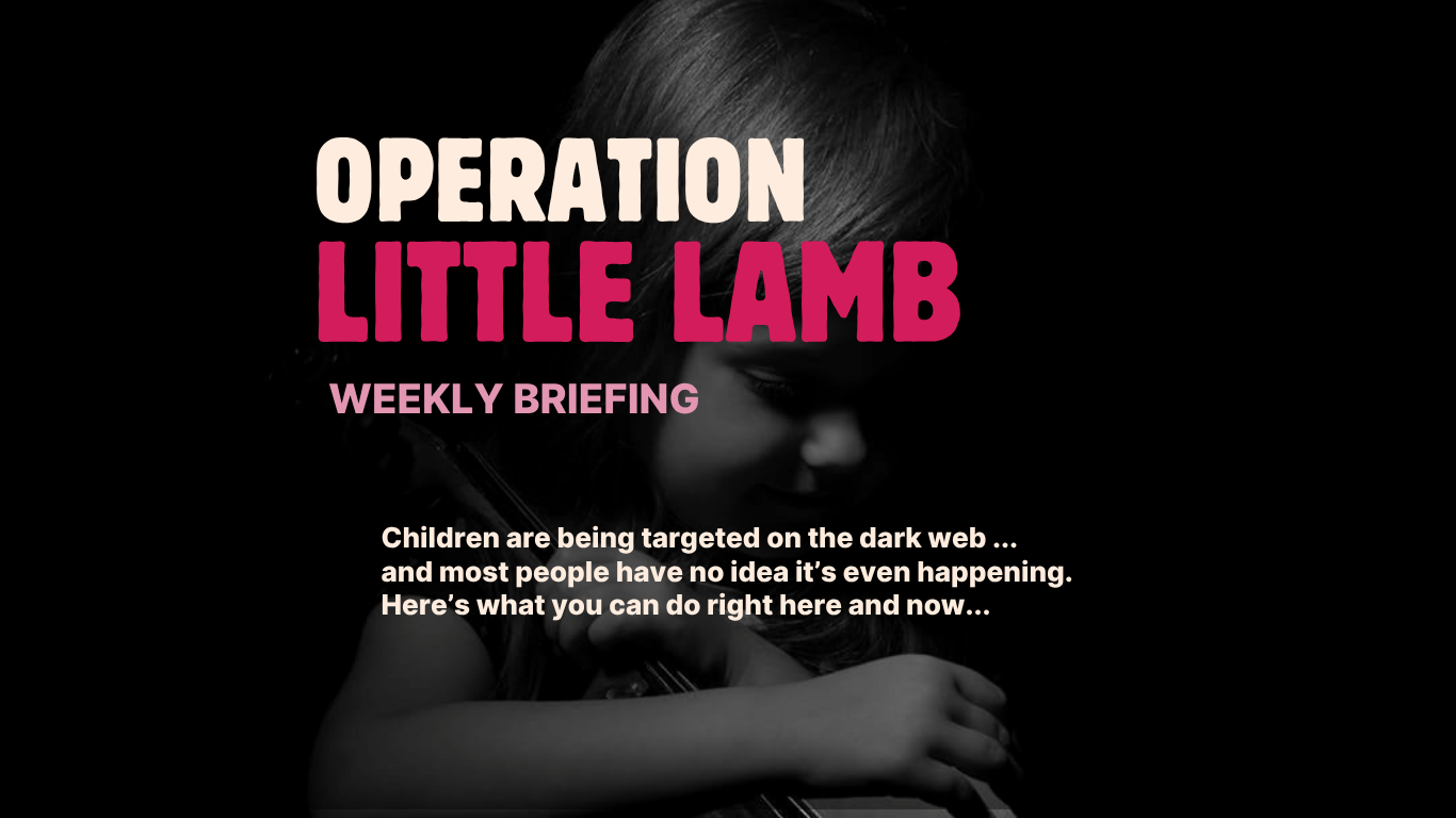       
  
     SITUATION REPORT   This week, we are targeting the hidden online world. Behind screens and inside the cover of normal looking homes… darkness is being consumed, in record numbers and in secret.  BUT, what is done in the dark is not hid