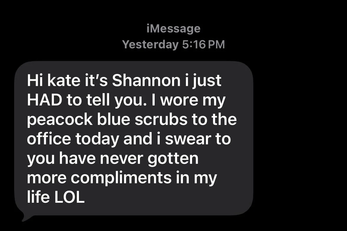 When your &ldquo;hero&rdquo;color has the whole office talking. 🦚🫶
Finding your hero color is my superpower and it&rsquo;s a total gamechanger! Ready to find yours? Link in bio. #seasonalcoloranalysis #whatkatecovets #herocolor #doctorsofinstagram 
