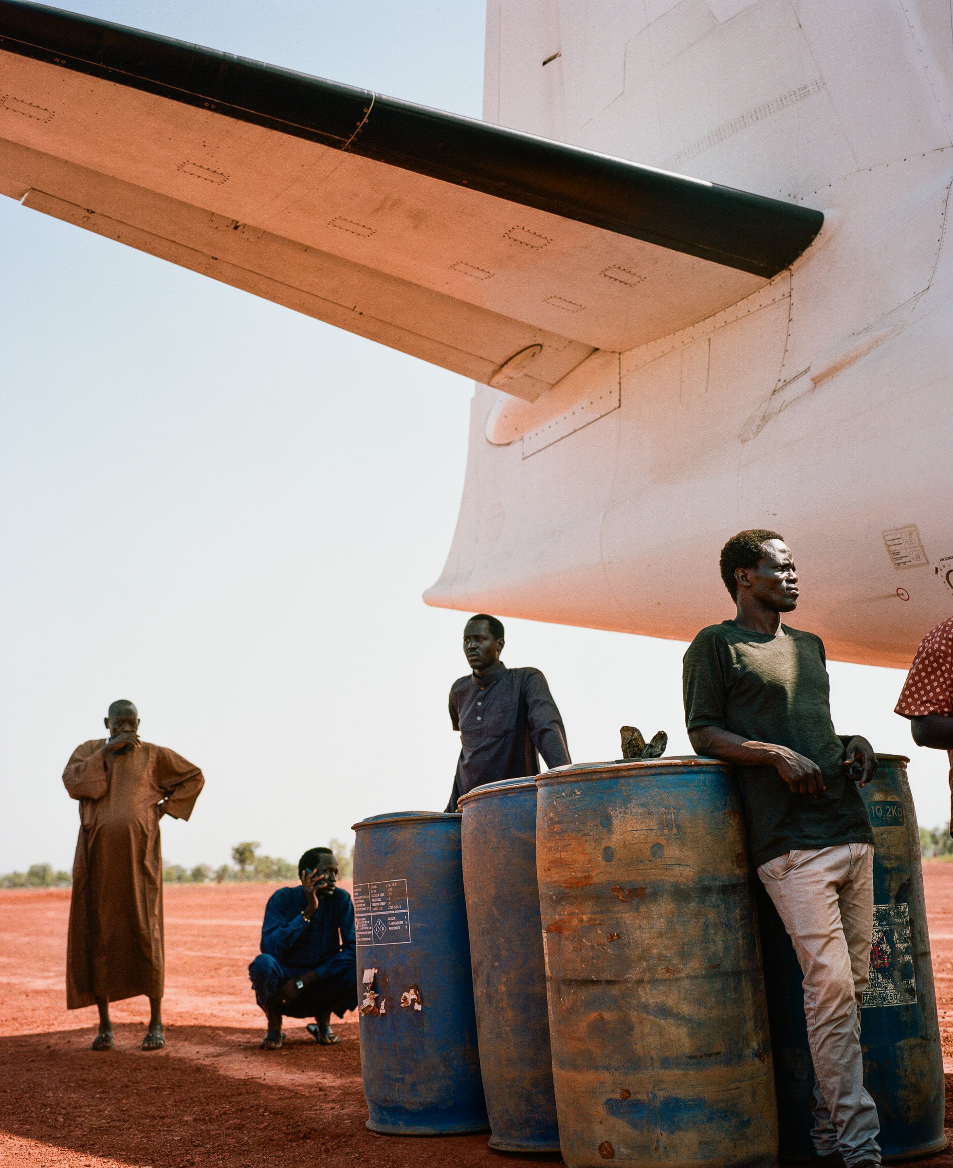 Aid is transported at the Yida air strip on the border with Sudan.