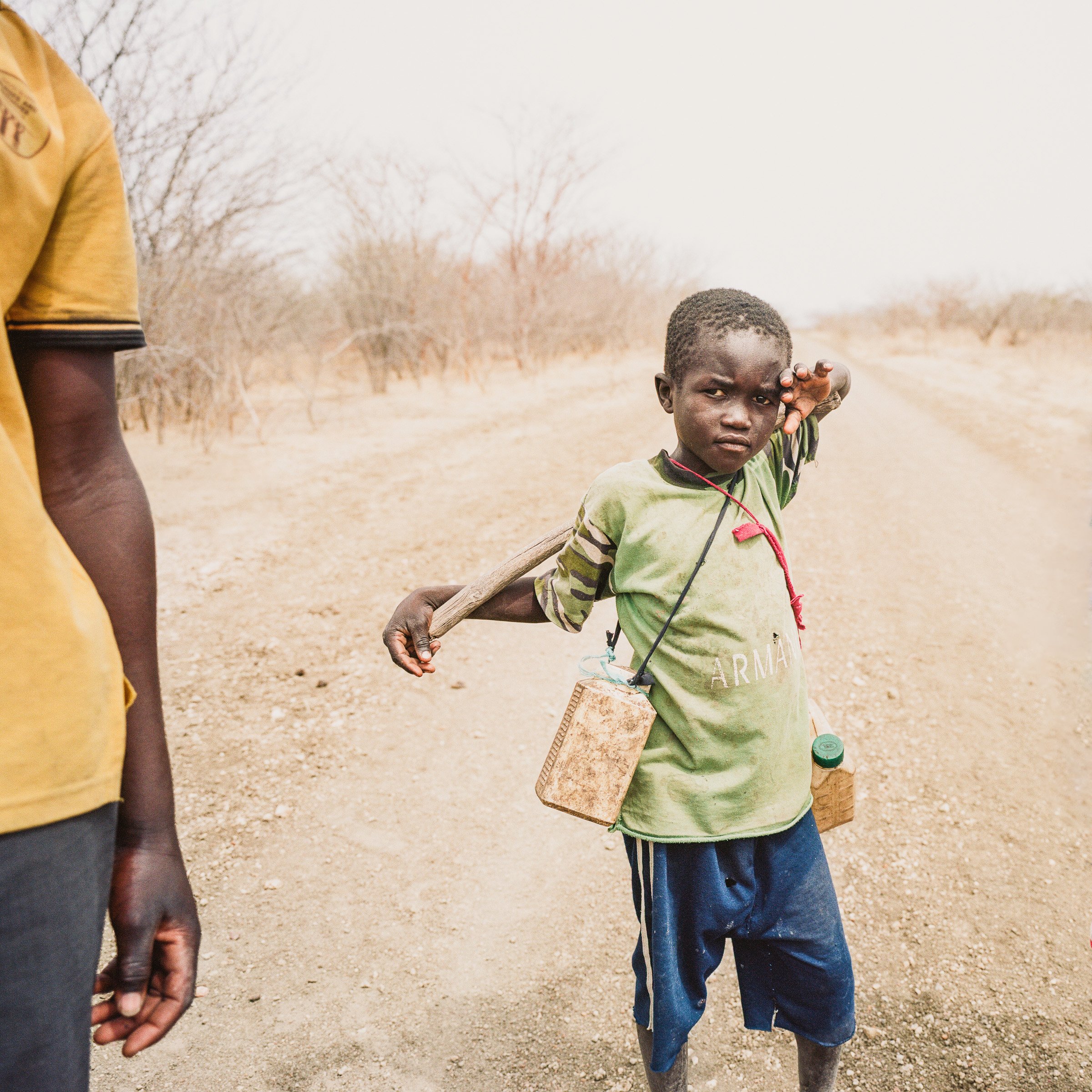 Locust hunters on the road to Tujur, South Kordofan.