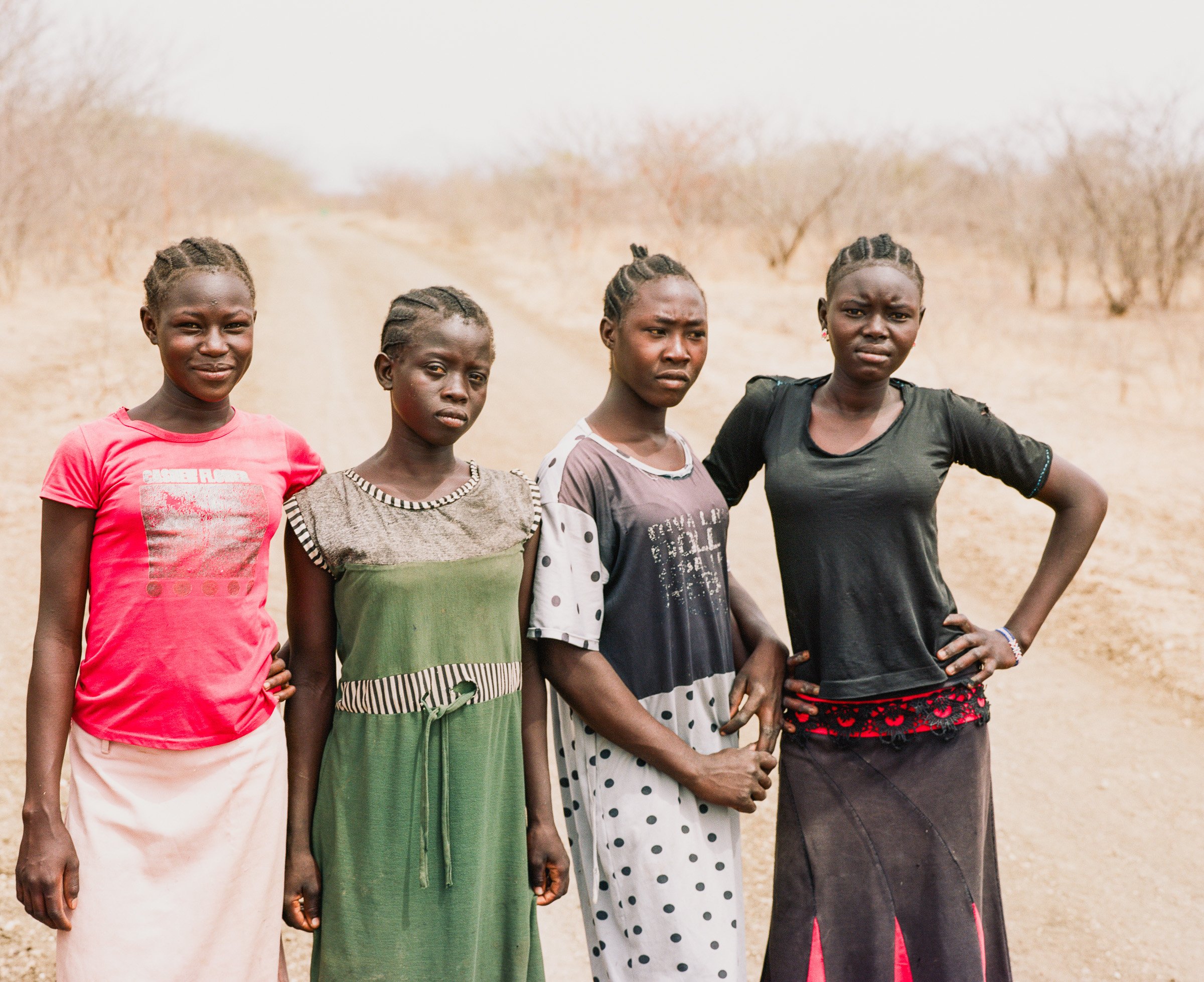 Locust hunters on the road to Tujur, South Kordofan.