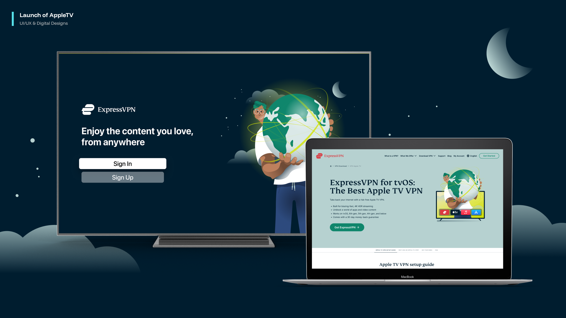 Landing pages for AppleTV