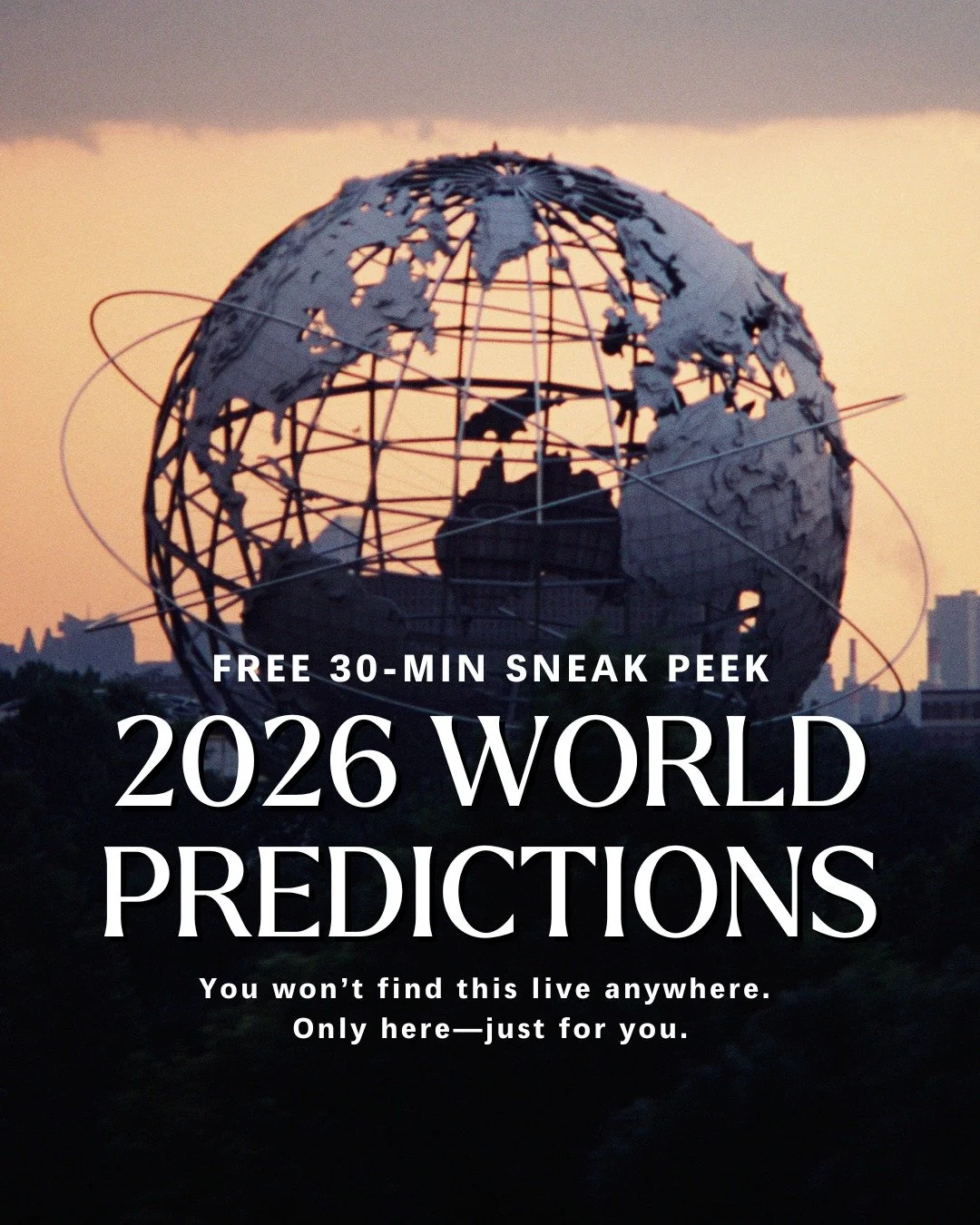 The first 30 minutes of my 7-hour 2026 World Predictions recording are now available&mdash;but only for those who ask. 🤫

If you want to watch this exclusive preview completely free, just comment &ldquo;2026 predictions&rdquo; and I&rsquo;ll send yo