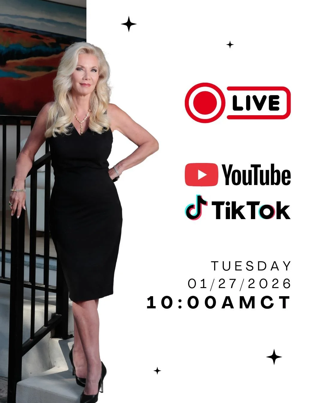 I&rsquo;m going live this Tuesday at 10 a.m. CST on TikTok and YouTube. I&rsquo;ll be there to connect, answer your questions, and talk through what&rsquo;s been on your heart. I&rsquo;d love for you to join me.