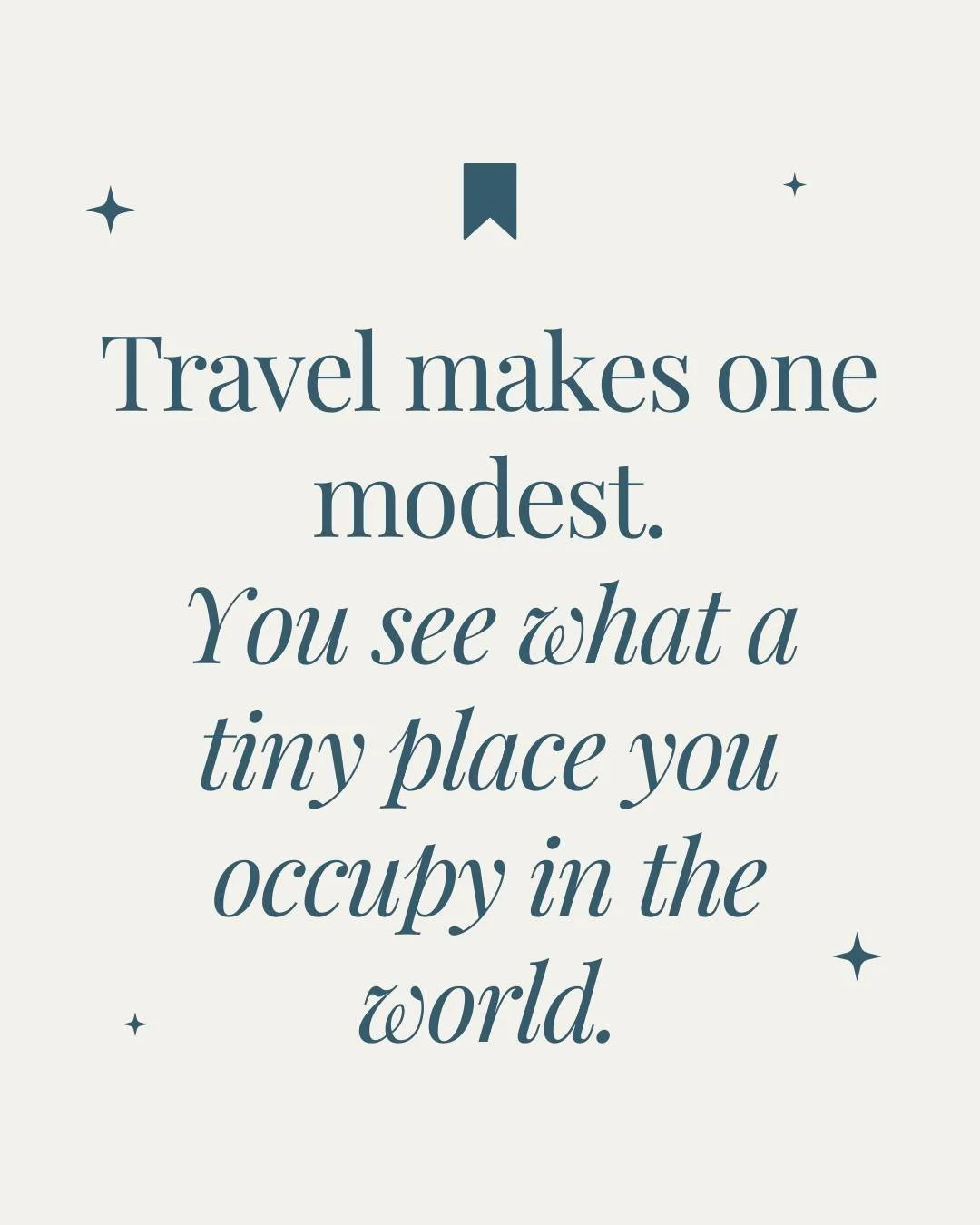 When we travel, we see our place in the vast universe. This perspective brings a deep peace and humbles the ego.

May you find clarity in how small your worries are and how big the world truly is. 🙏
