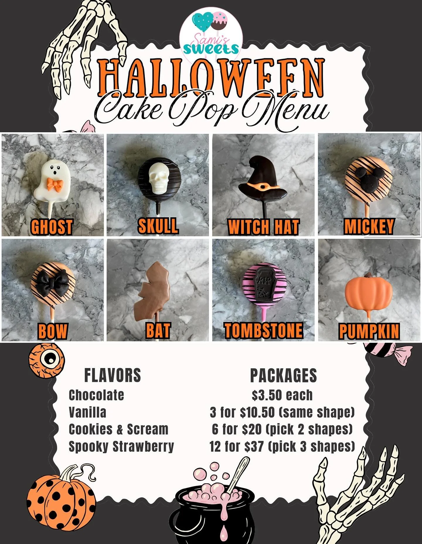 Hey local ATX/Drip friends! My Halloween cake pop pre-order is officially live! 👻
If you’d like pick-up dates other than October 29th or 30th, please reach out or check out my Cake Pop Shop for more options — this pre-order is just a ti