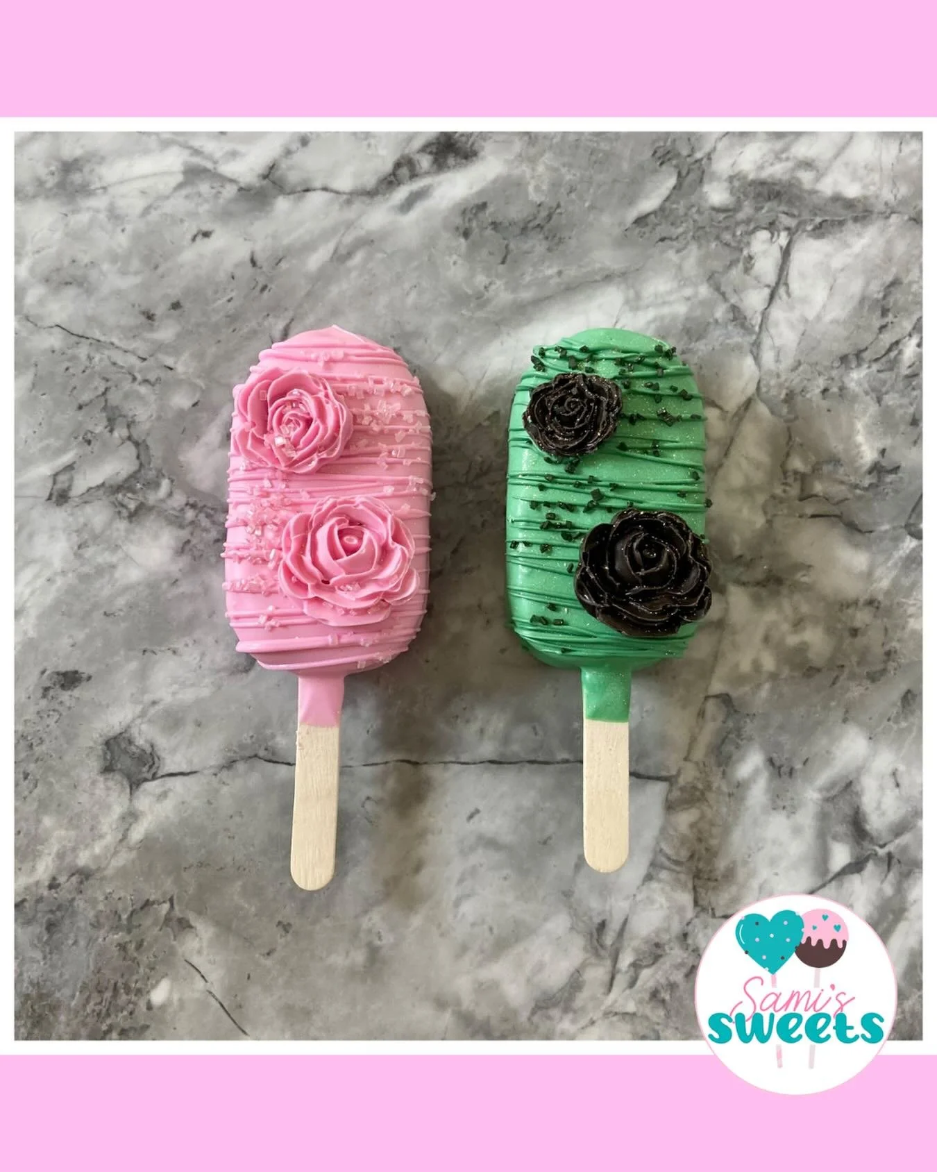 I have been changed for good! These cakesickles live rent free in my mind. Love the pink and green. 🩷💚 #wicked #wickedmovie #wickedforgood #cakepops #cakepopsofinstagram (And for the record, IG music selection and music search suuuuuuuuuckkksssssss