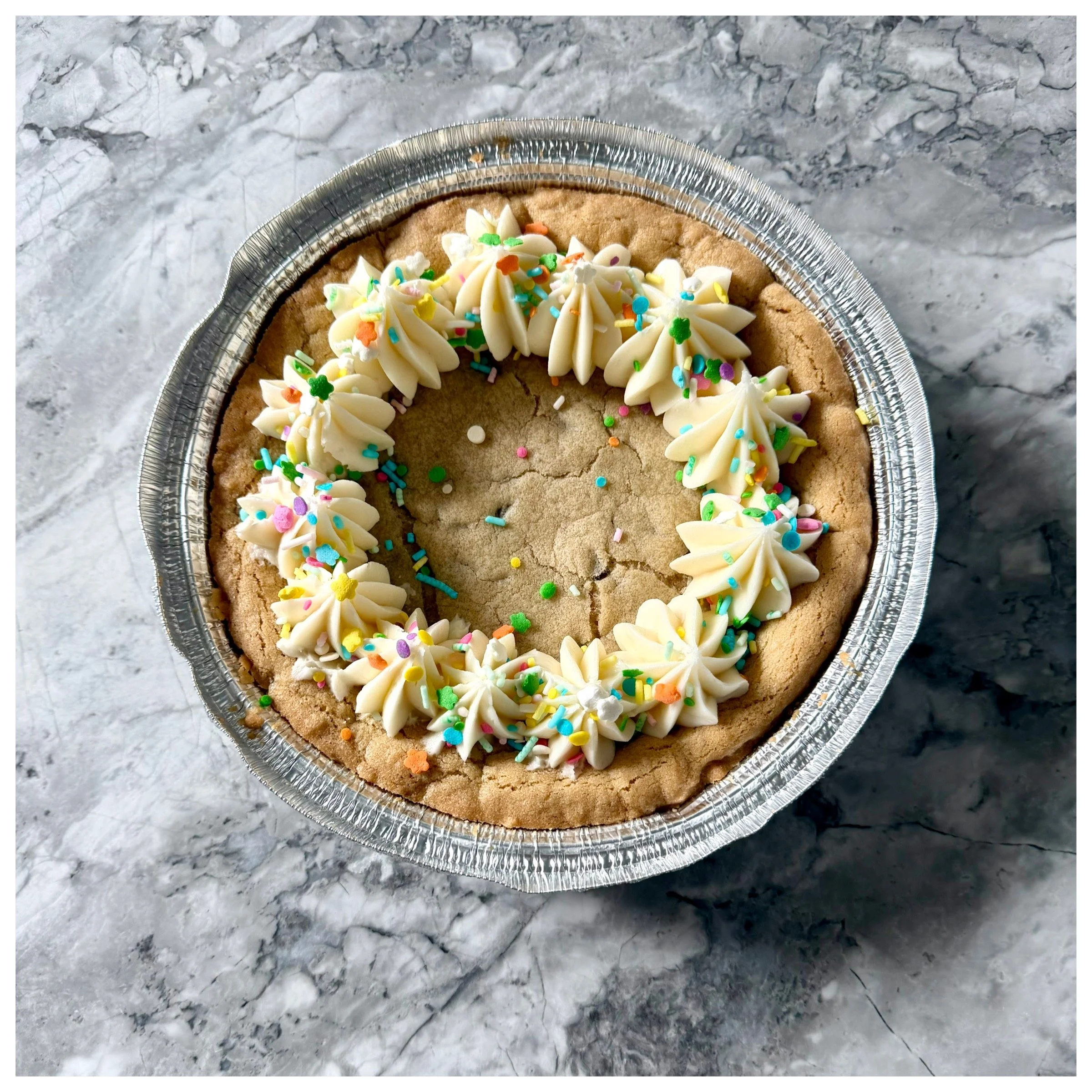 Red White & Blue 8" Cookie Cake - **4th of July Pre-Order Menu