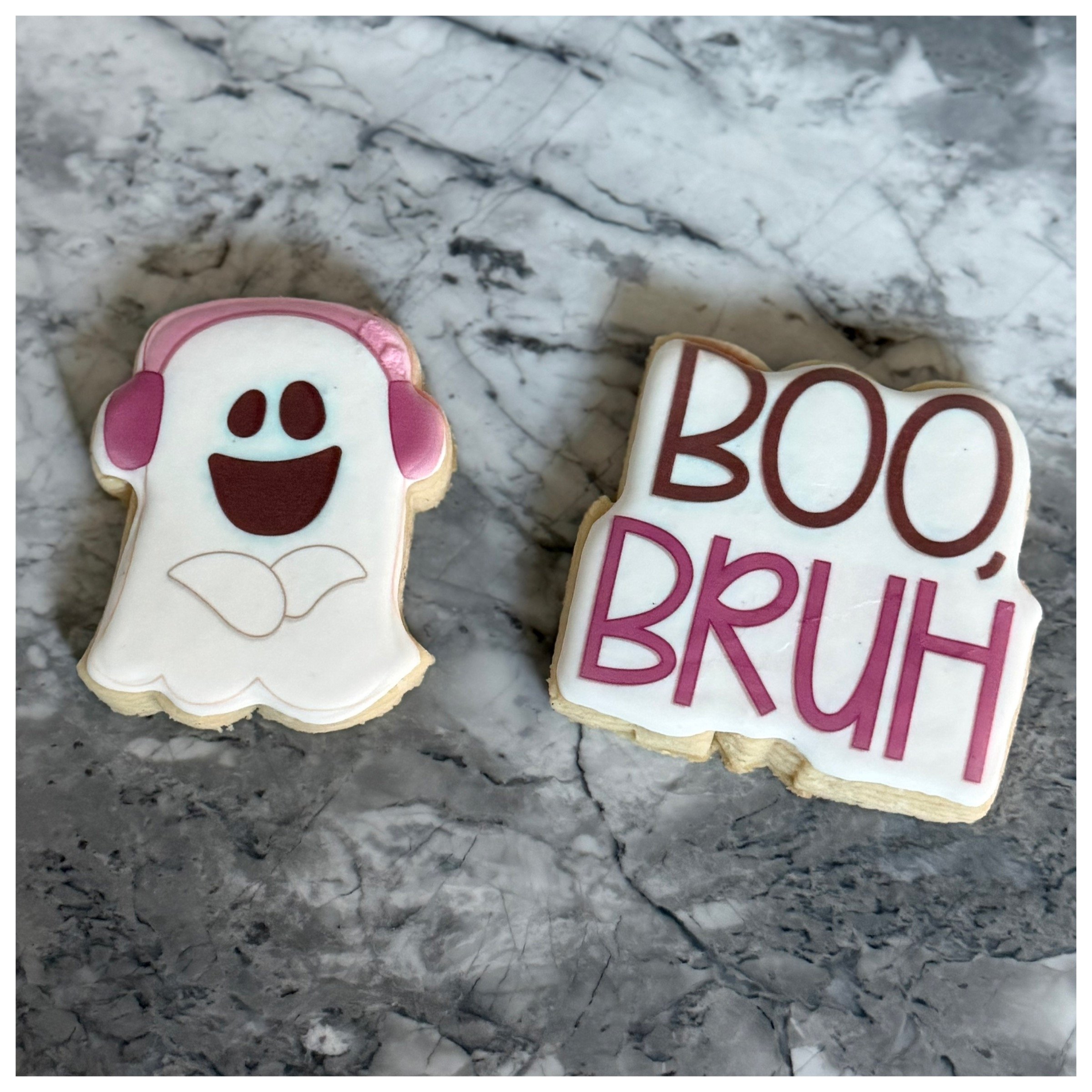 Boo Bruh! Ghost Sugar Cookie Set - Choose 2, 6, or 12pack