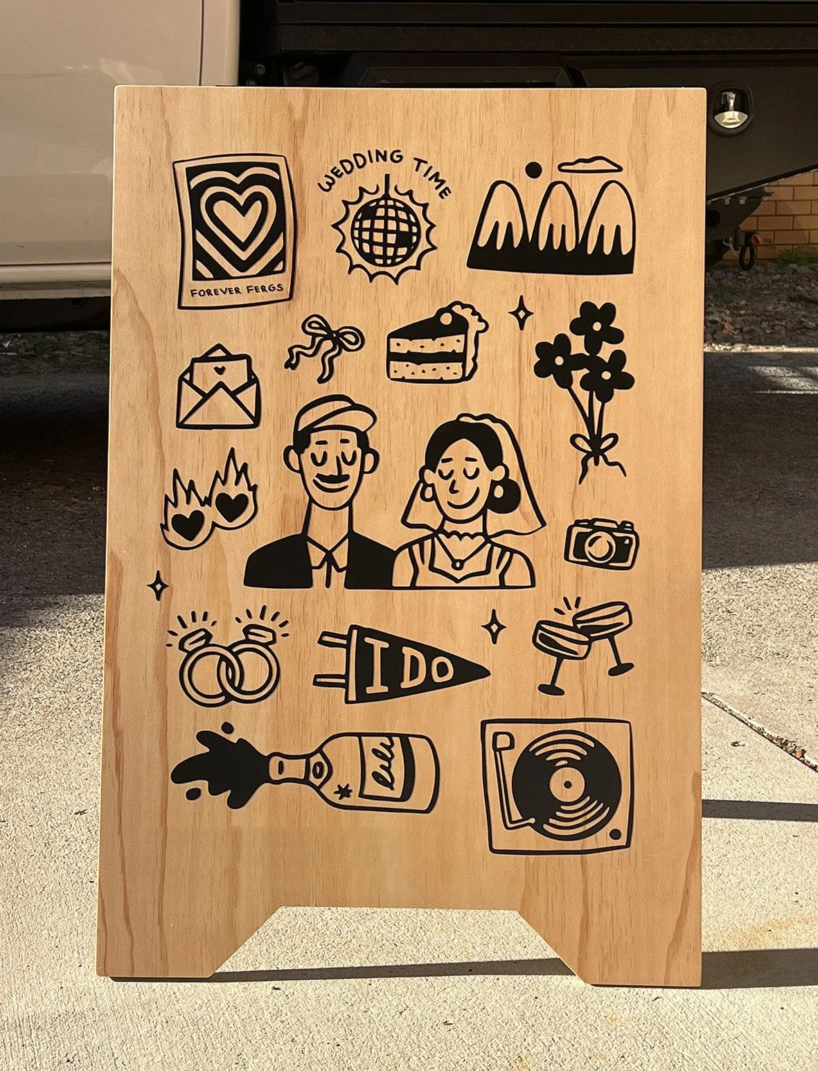 Custom Wedding Aframe Sign