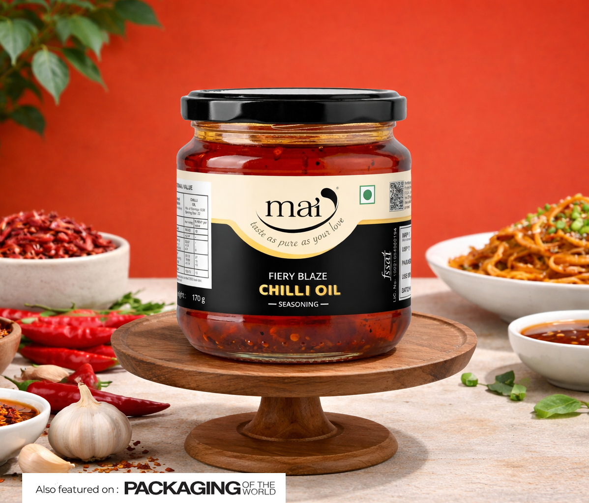 Mai Choice Chlli Oil Packaging Design by Awesome Sauce Creative