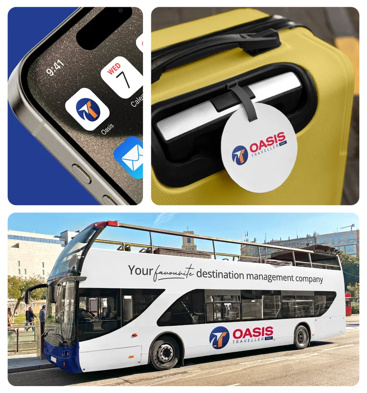 Oasis Traveller DMC brand identity design Lucknow