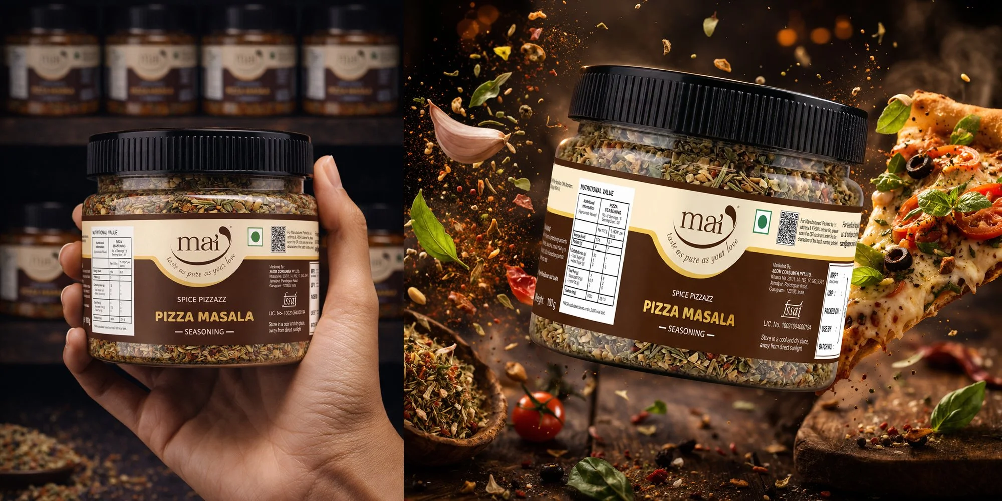 mai food products packaging by Awesome Sauce Creative
