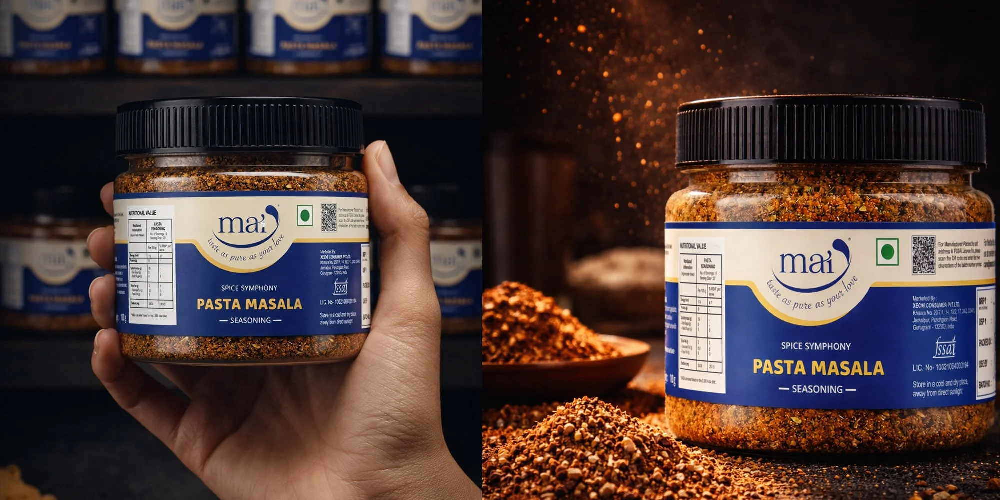 mai food products packaging by Awesome Sauce Creative