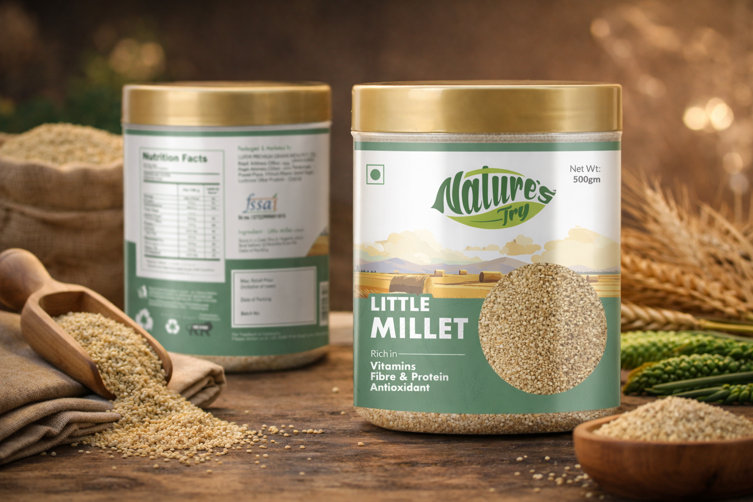 Nature’s Try - Millet Packaging Design by Awesome Sauce Creative