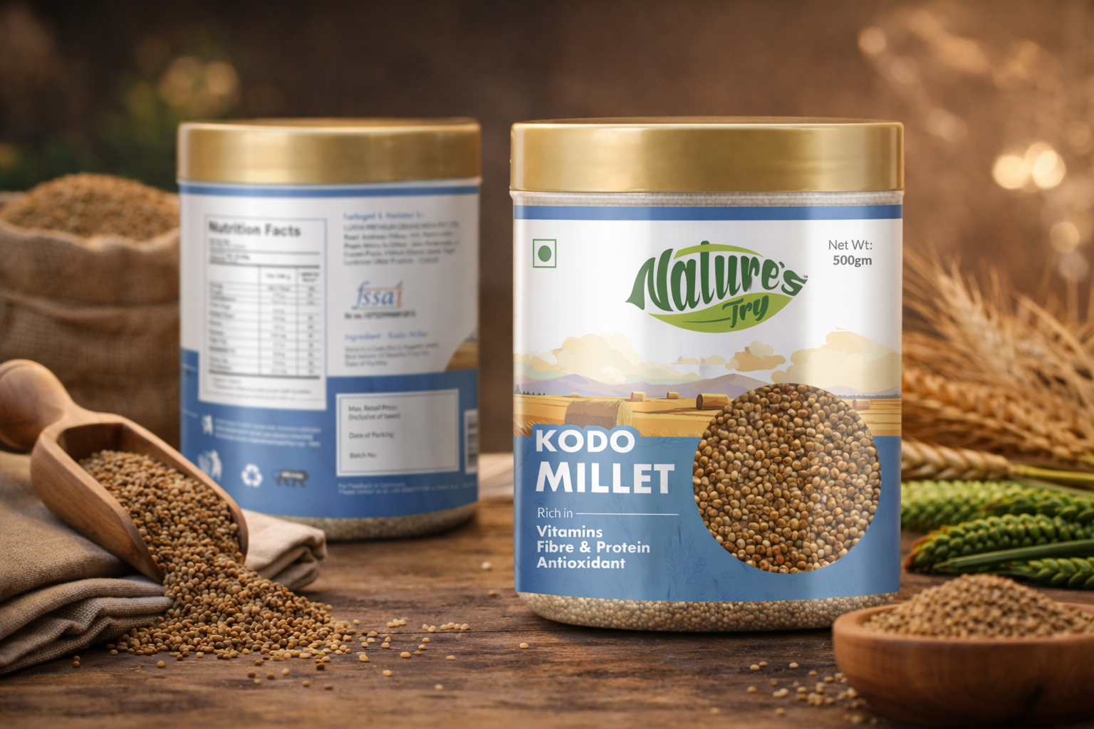 Nature’s Try - Millet Packaging Design by Awesome Sauce Creative
