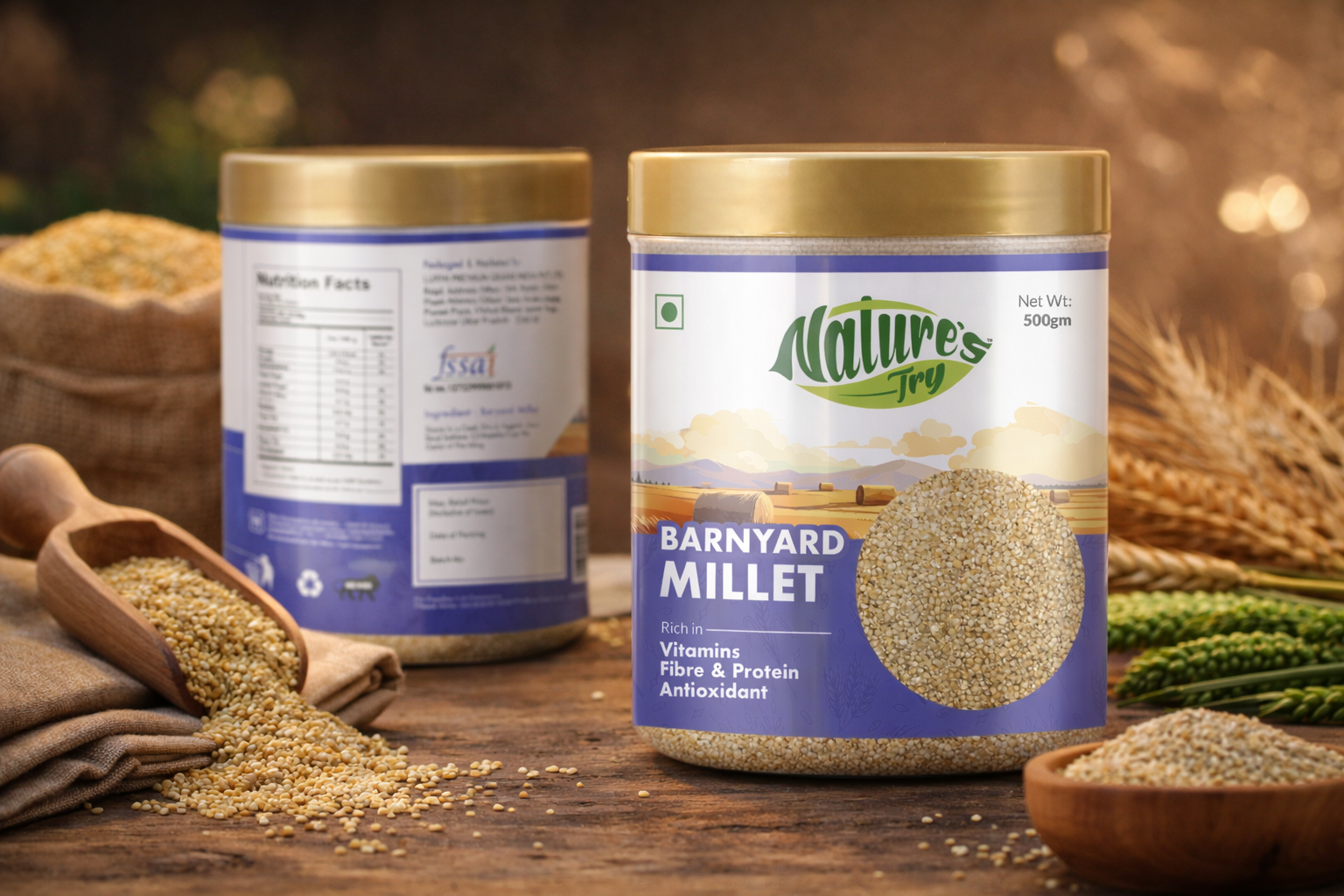 Nature’s Try - Millet Packaging Design by Awesome Sauce Creative
