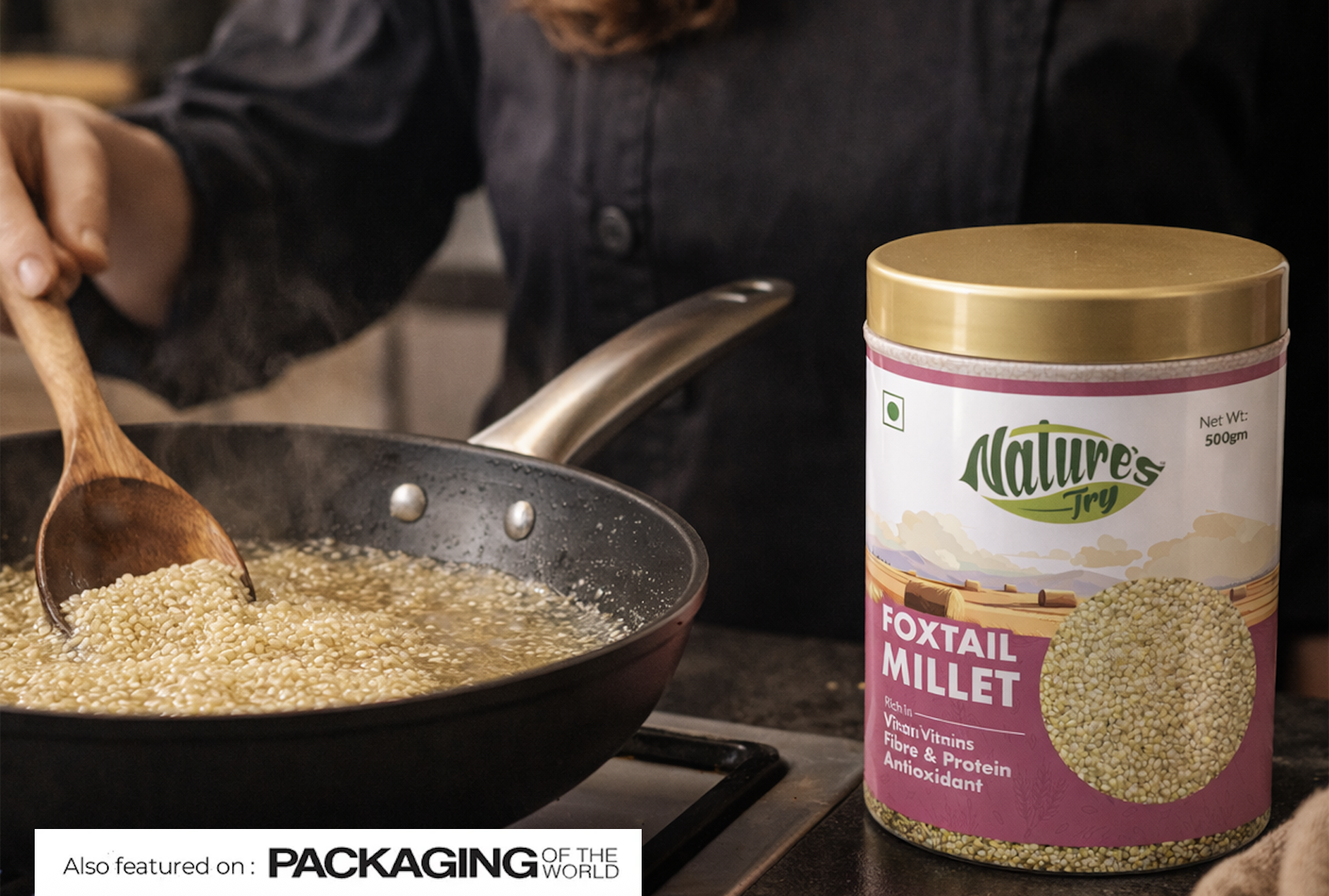 Nature’s Try - Millet Packaging Design