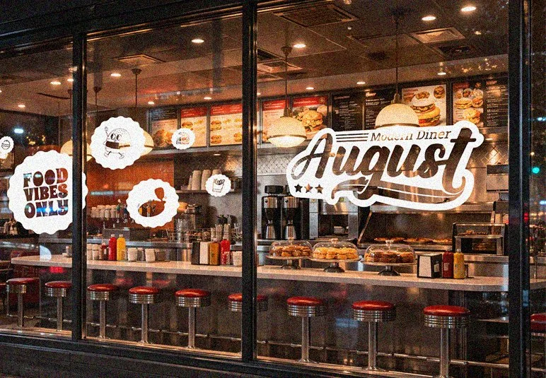 August Modern Diner - Branding &amp; Identity Design Project