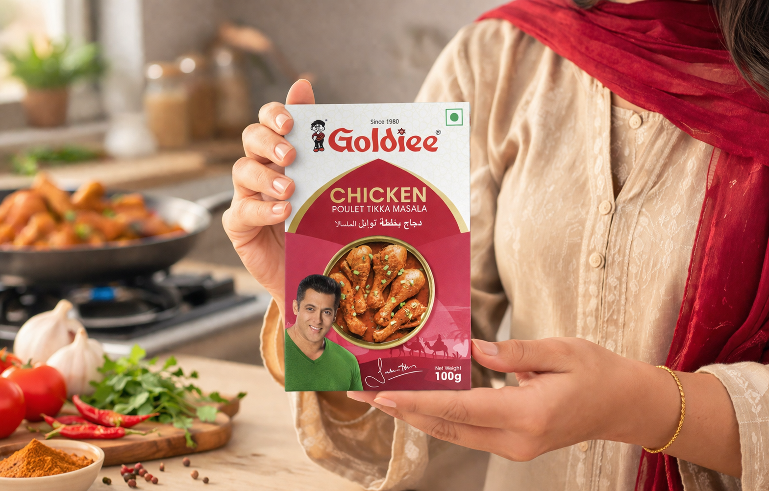 goldie masala packaging design by awesome sauce creative