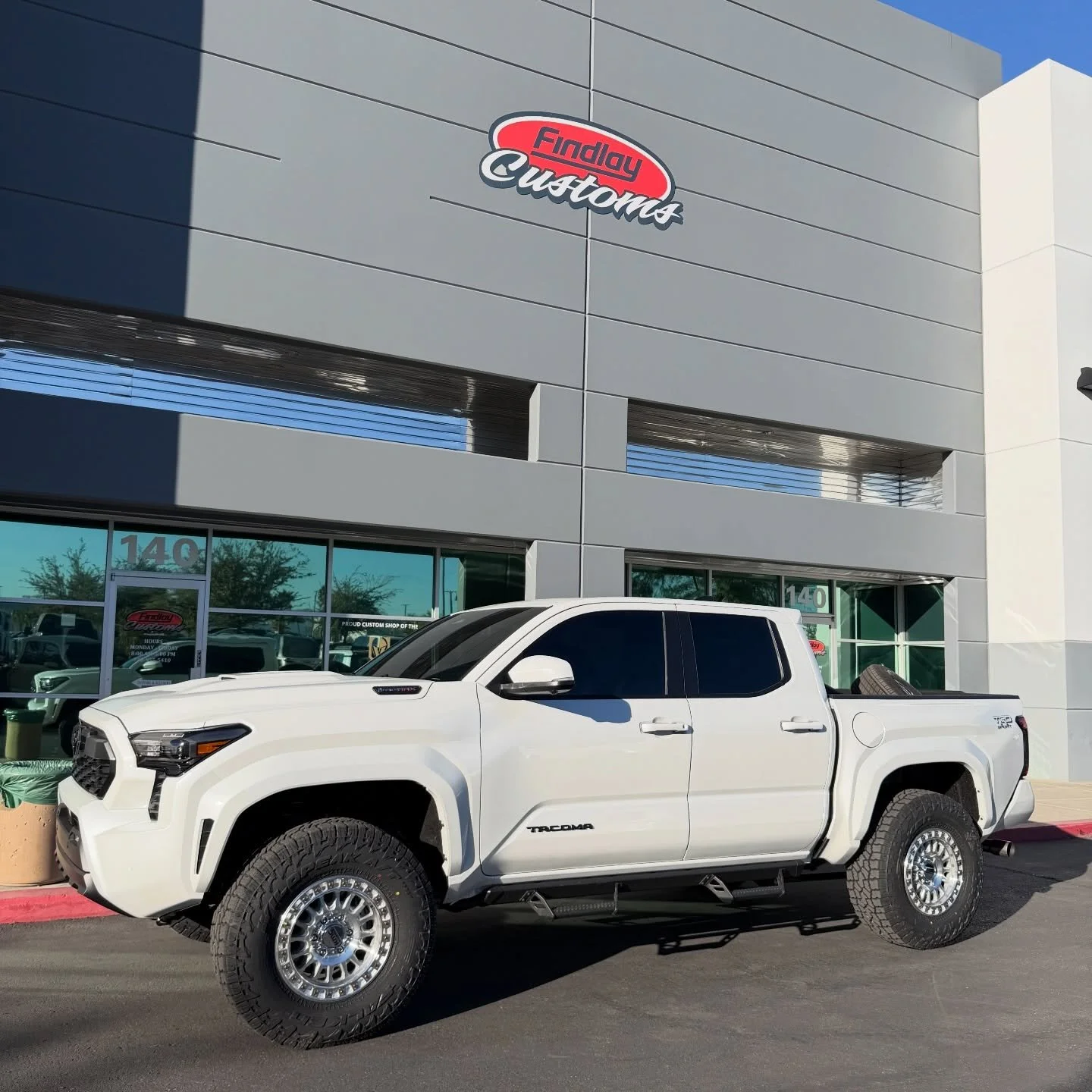 Just finished up this beauty. Greg&rsquo;s first lifted truck and was apprehensive and unsure but loved the end result! 
@westcott_designs preload collar kit
@kmcwheels 17&rdquo; IMS +25 wheels 
@falkentire 285/75-17 wildpeak AT4&rsquo;s
@xpel cerami