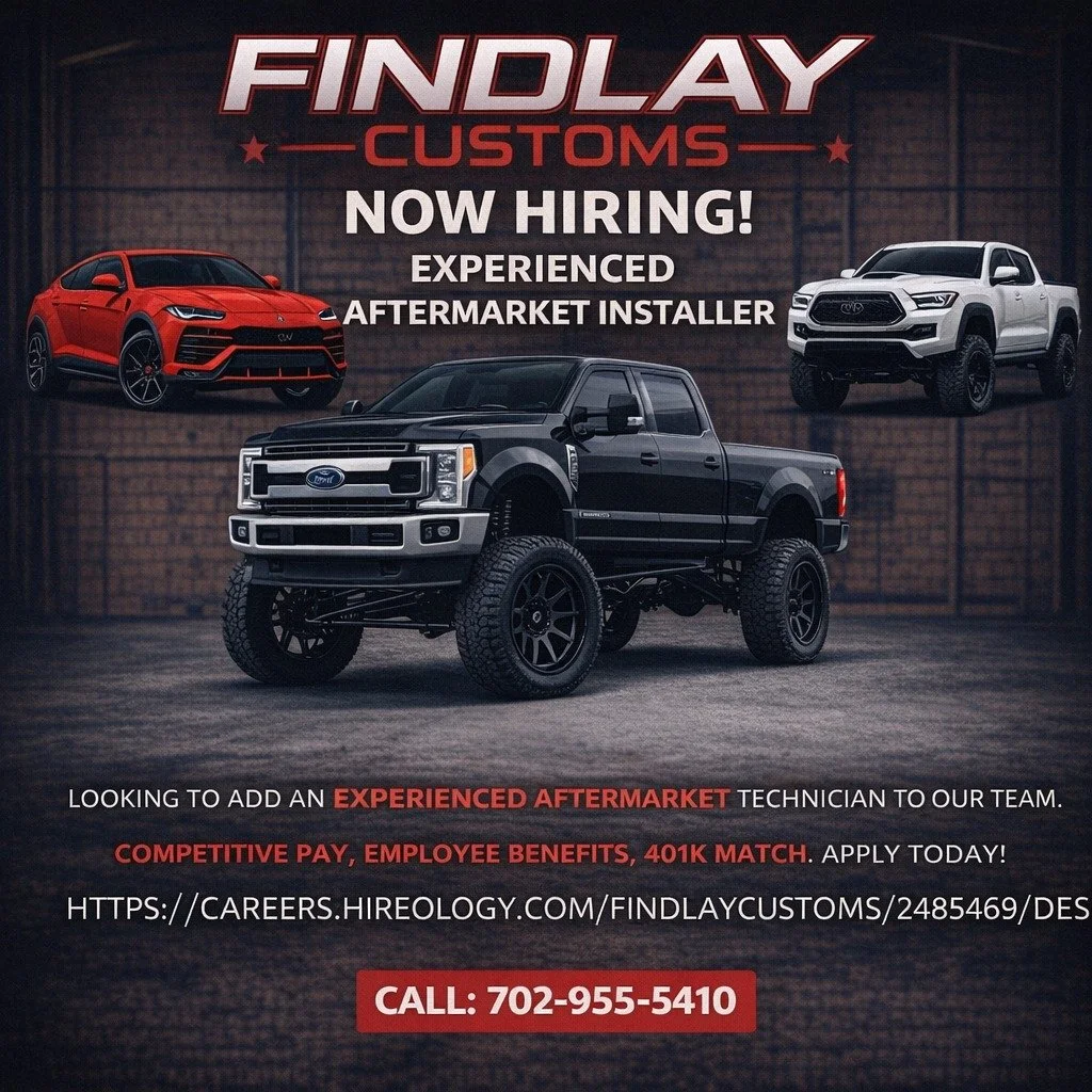 Looking for a change? We're looking to add another technician to the team! Must have aftermarket install experience! 
DM or give us a call! Apply on link below. https://careers.hireology.com/findlaycustoms/2485469/description